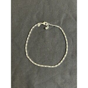 Avon Silver Tone Barrel Link 9" + 1" Extension Anklet Lobster Closure J257